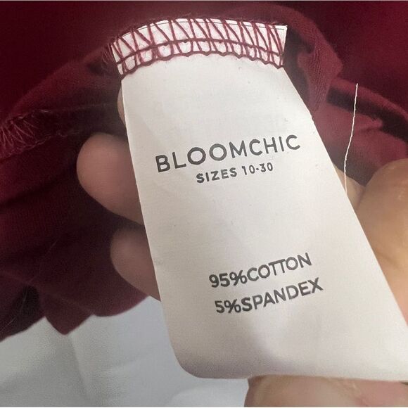 Bloomchic Turtlenck Long Sleeve Top Burgundy - Picture 6 of 6